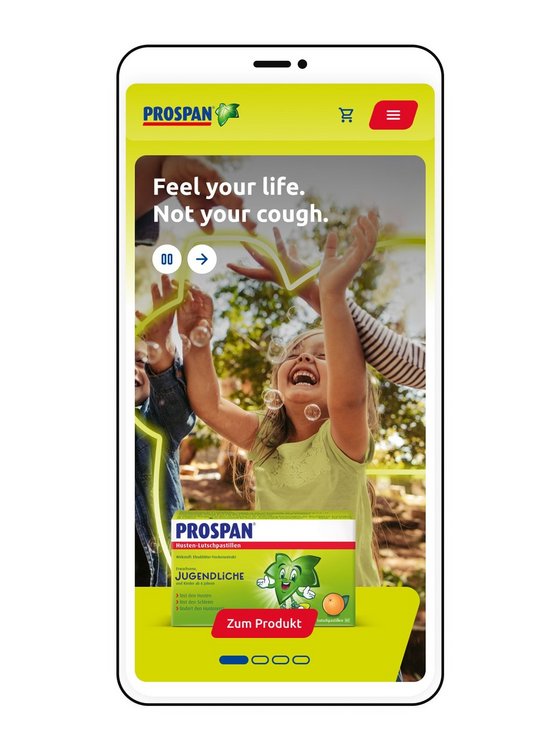 Smartphone Ansicht der Prospan.com