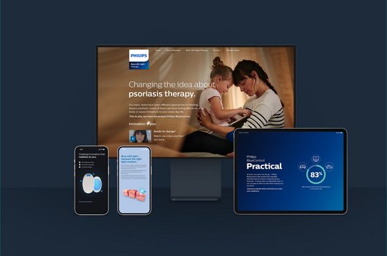 Philips BlueControl Kampagnenwebsite auf verschiedenen Devices
