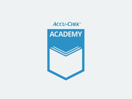 Accu-Chek Academy Logo in blau