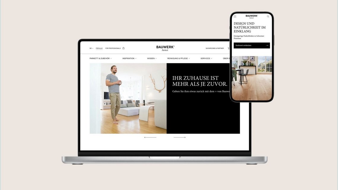 Kampagnen-Website Bauwerk Parkett