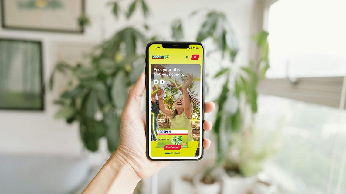 Die neue Prospan.com Website auf dem Smartphone