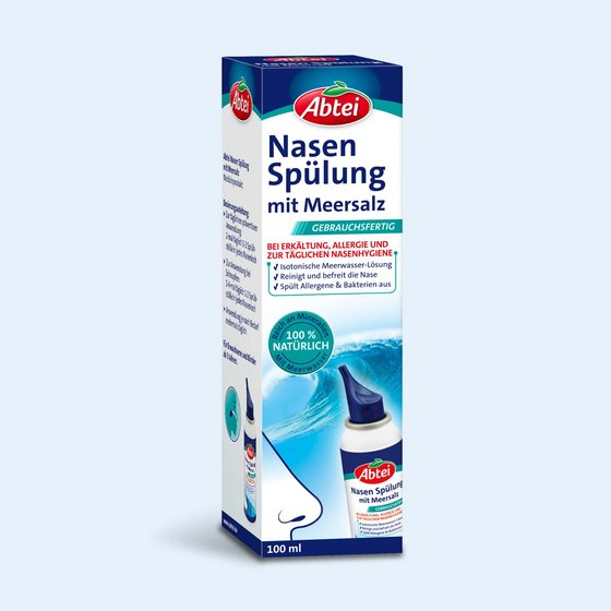 Produktpackshot: Abtei Nasen Spülung mit Meersalz