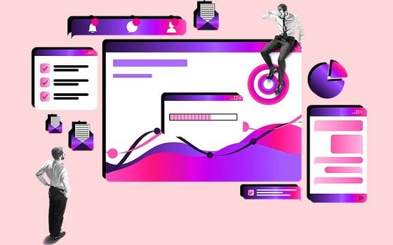 Collage mit Elementen aus dem Web