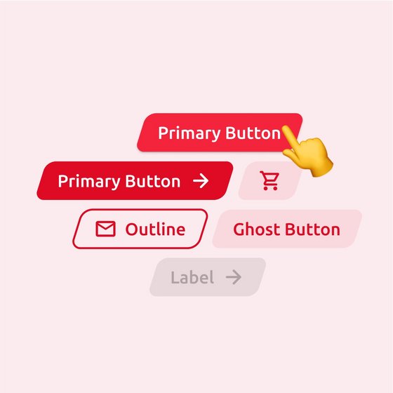 Beispiele verschiedener Buttons im neuen Corporate Design