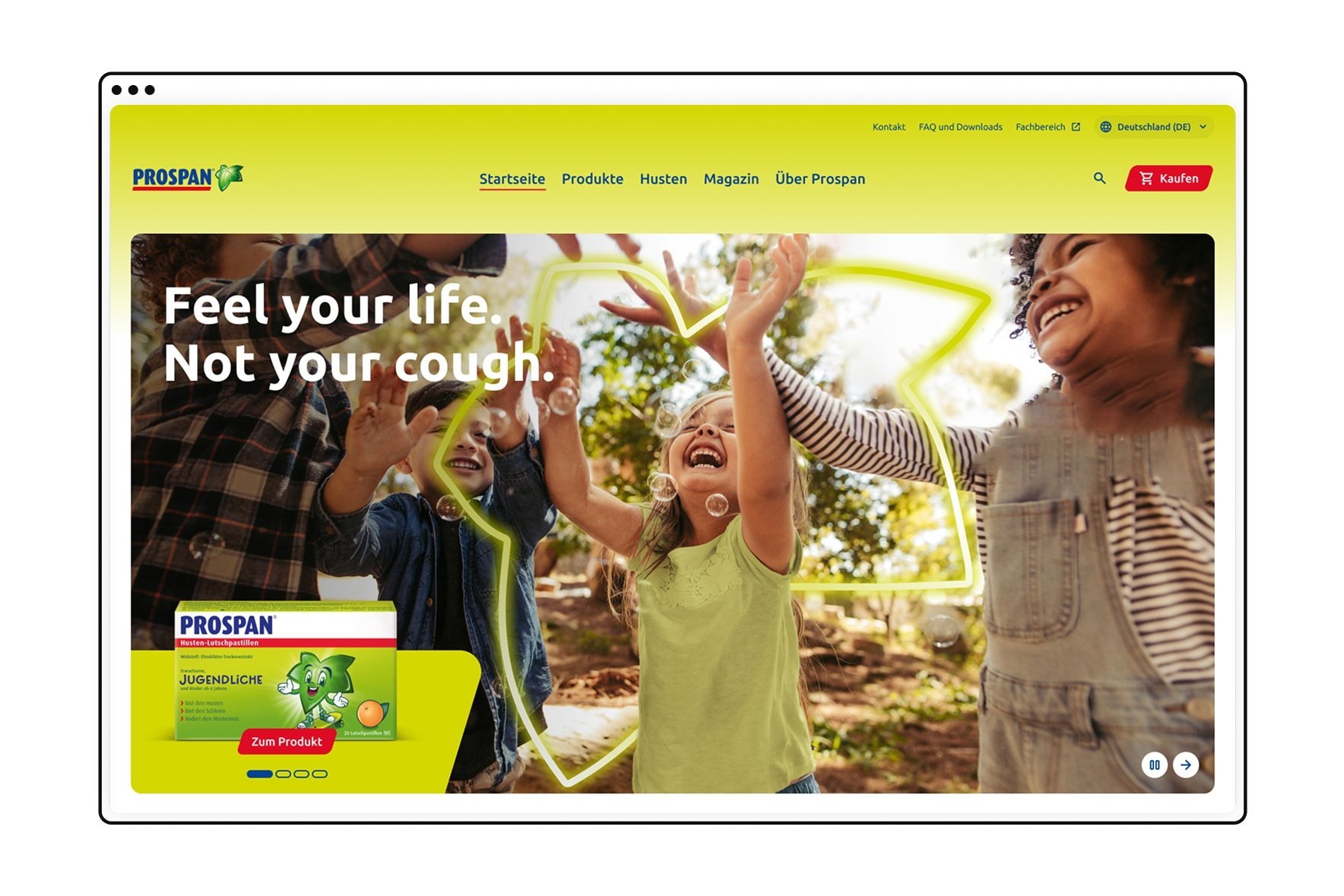 Slider-Element im neuen CI der globalen Prospan.com