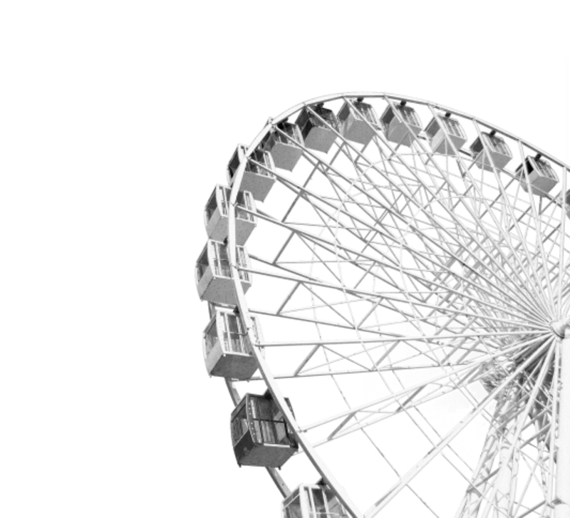 Die Zahl acht und ein Riesenrad.