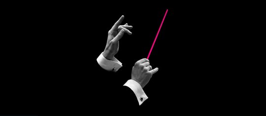 Hände eines Dirigenten
